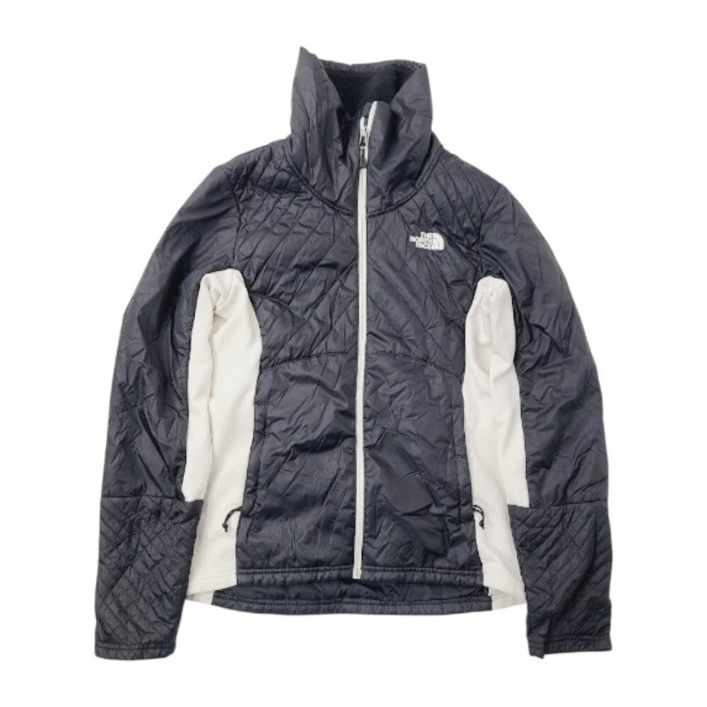 The‎ North Face Women's Black White Quilt Mock Neck Winter Puffer Jacket Sz S